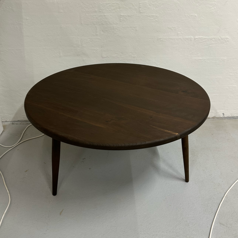 Rundt sofabord i røget eg, Ø90 cm